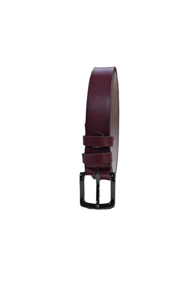Yage Bordo 3 Cm Düz Kemer
