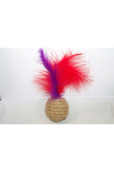 pet Rattle Furry Straw Ball Cat Toy 5cm