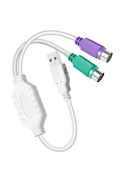 aogo Usb Ps/2 Dönüştürücü Klavye Mouse Ps2 - Usb Adaptörü Erkek - Ps/2 Dişi