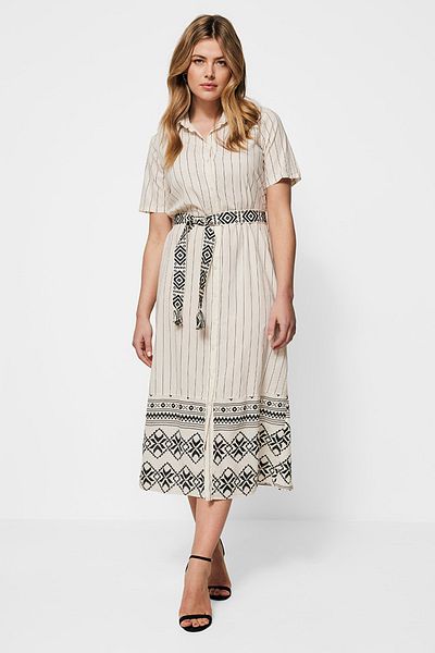 MEXX Kleid - Ecru - Blusenkleid