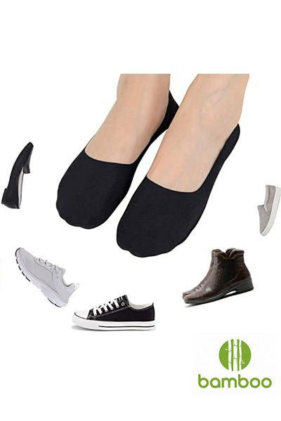 socksbox Κάλτσες μπαλαρίνας Unisex σιλικόνης 5 τεμαχίων μπαμπού χωρίς ραφές (αόρατες)