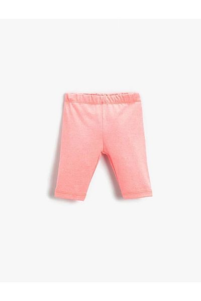 Koton Girl&#39;s Elastic Waist Capri Tights Cotton