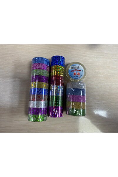 Göçmen Renkli Bant 12 Ad. Hologramlı, 5 Ad. Simli, 10 Ad.desenli Simli, 1 Ad.şeffaf Görünmez Bant.