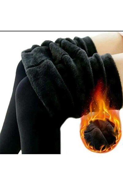 TİSTA Чорні високі термобілизна з плюшу для жінок