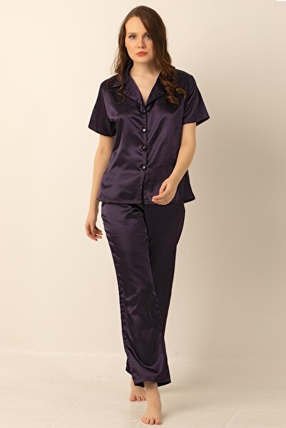 Miorre Pajama Set - Purple - Plain