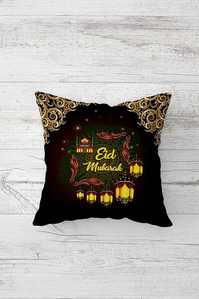 on the clouds Lantern Ramadan Husă de pernă cu fermoar ascuns imprimat pe două fețe