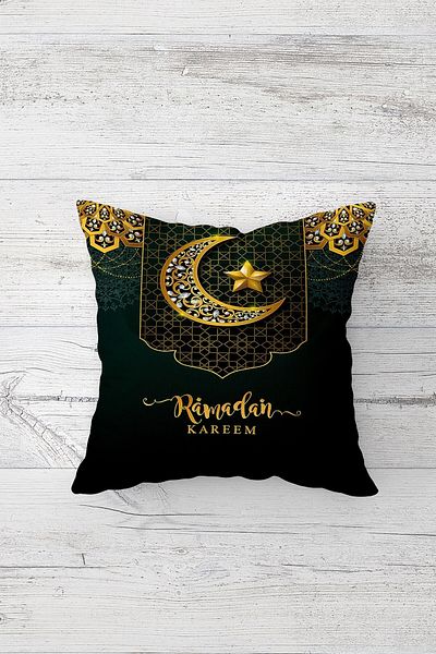 on the clouds Ramadan Kareem Lantern Μαξιλαροθήκη με κρυφό φερμουάρ με στάμπα μονής πλευράς Μαξιλαροθήκη για μαξιλάρι καθίσματος