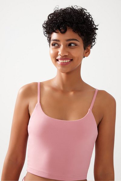 Los Ojos Leicht unterstützte, abgedeckte Sport-BH-Träger für Damen in Rosa