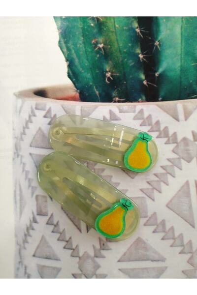 GÜLPEŞE Cataramă cu snap din acrilic transparent pentru femei Cataramă cu clemă cu fructe