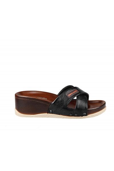 Pierre Cardin PC-3217 Orthopedic Black Women's Slippers