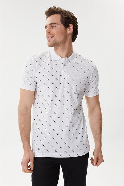 Lee Cooper Ανδρικό μπλουζάκι με γιακά πόλο Bobby Λευκό