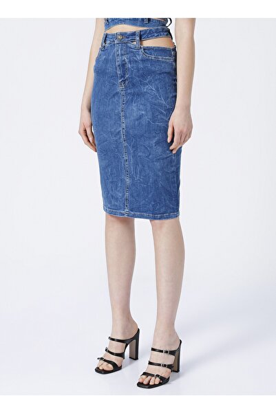 Rocky girl Pencere Detay Denim Kalem Etek