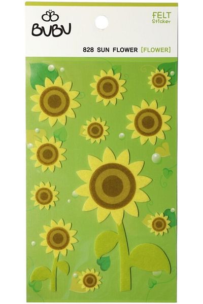 Bubu 3d Felt Sticker Sun Flower 10-40mm 11pcs