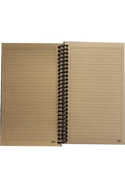 Tokaç Caiet cu spirală Kraft 80 coli cu rigle 14 X 21 cm (A5)