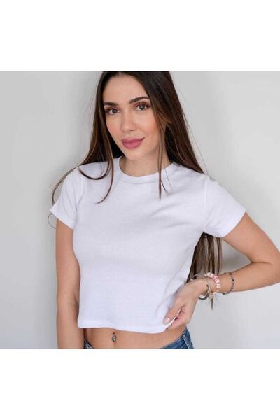 Crep Μπλούζα Jasmines με κοντό μανίκι με ριμπ