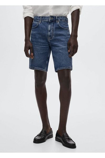 MANGO Man Džínové bermudy Regular Fit