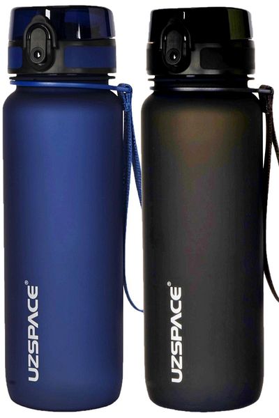 Uzspace 800 ml Tritan Water Bottle - Set of 2, No Bpa Odor and Leakage