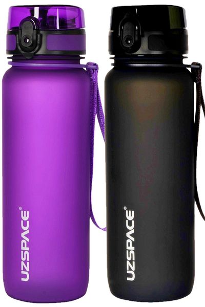Uzspace 800 ml Tritan Water Bottle - Set of 2, No Bpa Odor and Leakage