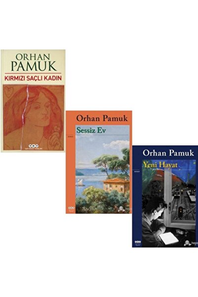 Yapı Kredi Yayınları Orhan Pamuk Üç Kitap Set; Kırmızı Saçlı Kadın - Yeni Hayat - Sessiz Ev