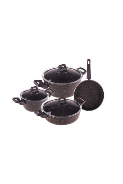 Bambum 7 Piece Granite Black Cookware Set T3566