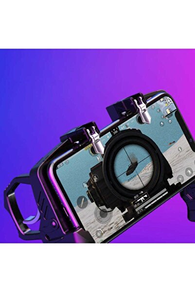 zore Pubg Mobile Trigger Gamepad Apparatus Compatible with All Phones Up to 6.5 Inches Gun Design