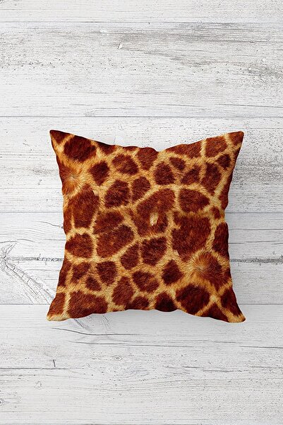 Pelangi غطاء وسادة بسحاب مخفي مطبوع على الوجهين بنمط جلد الزرافة، غطاء وسادة ...