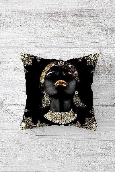 Pelangi غطاء وسادة نسائي أفريقي ذهبي مطبوع على الوجهين بسحاب مخفي غطاء وسادة ...