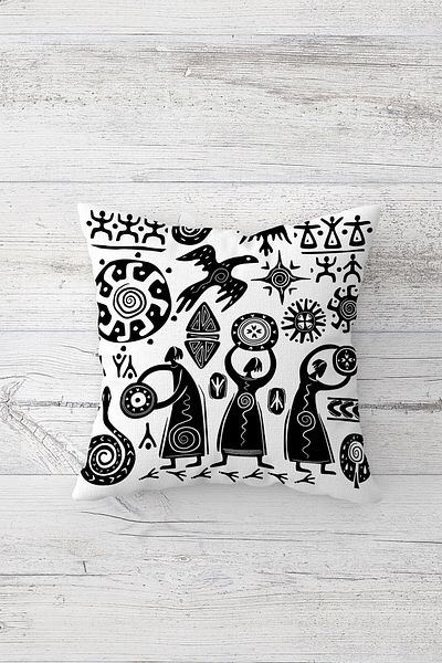 Pelangi Scandinavian Patterned Double Sided Printed Hidden Zippered Pillowcase Throw Pillow Seat Pillowcase