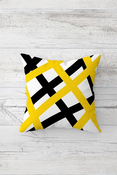 Pelangi Colorful Line Striped Double Sided Printed Hidden Zippered Pillowcase Throw Pillow Seat Pillowcase