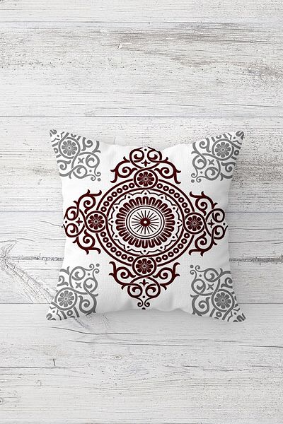 Pelangi Double Sided Ottoman Patterned - Hidden Zippered Pillow Case