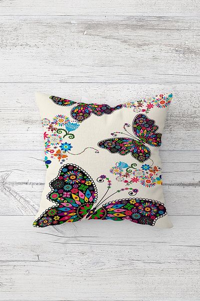 linazaitun One Side Printed Hidden Zipper Washable Stain Resistant Decorative Throw Pillow Cover Pillow Case