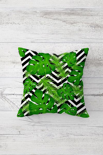 Lina One Side Printed Hidden Zipper Decorative Pillowcase Throw Pillow Case Seat Pillowcase