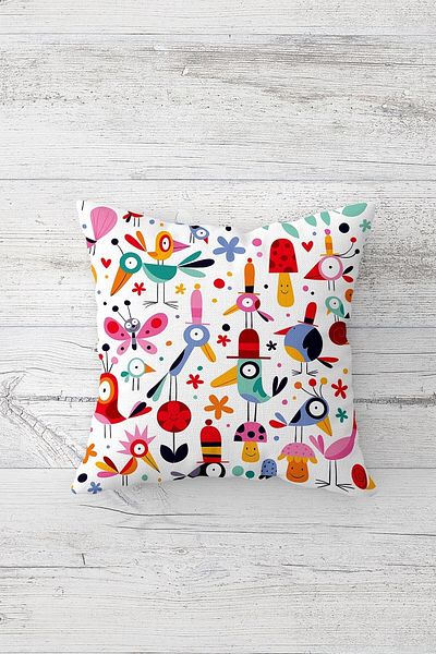 linazaitun One Side Printed Hidden Zipper Washable Stain Resistant Decorative Throw Pillow Cover Pillow Case