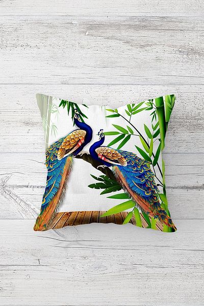 linazaitun One Side Printed Hidden Zipper Washable Stain Resistant Decorative Throw Pillow Cover Pillow Case