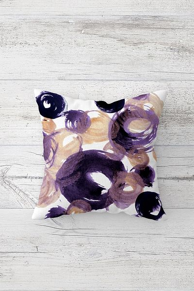 linazaitun One Side Printed Hidden Zipper Washable Stain Resistant Decorative Throw Pillow Cover Pillow Case