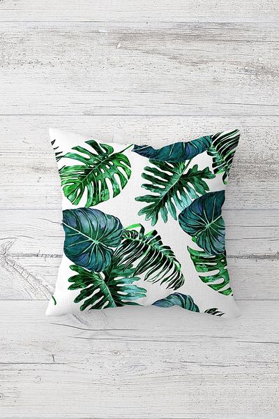 linazaitun One Side Printed Hidden Zipper Washable Stain Resistant Decorative Throw Pillow Cover Pillow Case