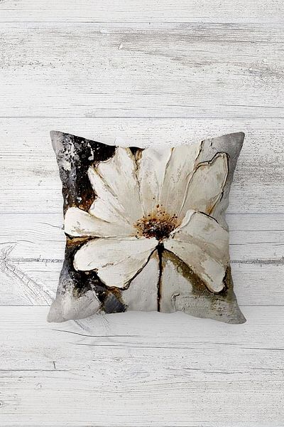 linazaitun One Side Printed Hidden Zipper Washable Stain Resistant Decorative Throw Pillow Cover Pillow Case