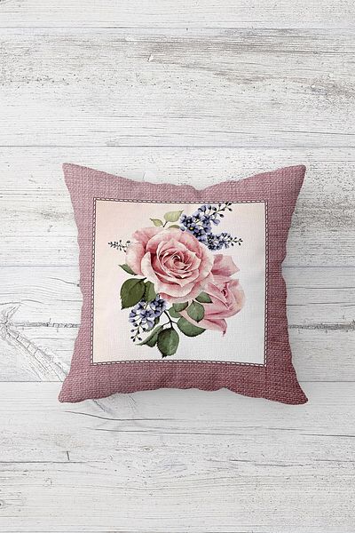 Lina One Side Printed Hidden Zipper Decorative Pillowcase Throw Pillow Case Seat Pillowcase