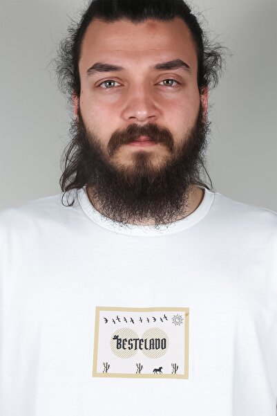 Erkek Beyaz Oversize Mexico City Baskılı Fcl T-shirt