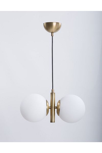MŞ Aydınlatma Monera Antique Finish White Glass Chandelier