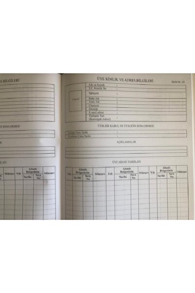 DEFTERSAN Dernek Üye Kayıt Defteri 40 Yapark