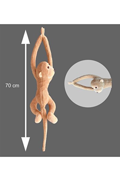Solemia Cute Plush Monkey Toy, 70 Cm, Can Clasp Its Hands Together