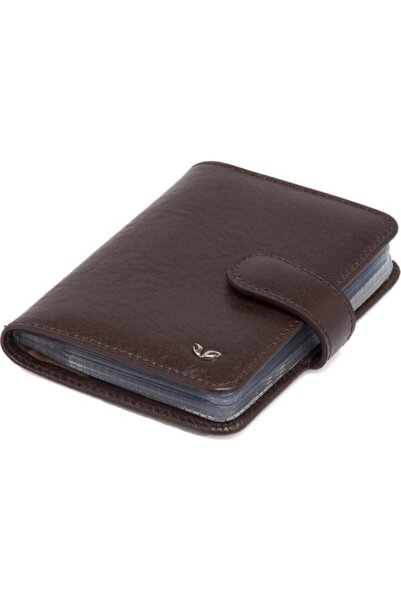 Tergan Θήκη για κάρτες από γνήσιο δέρμα - 1210-καφέ