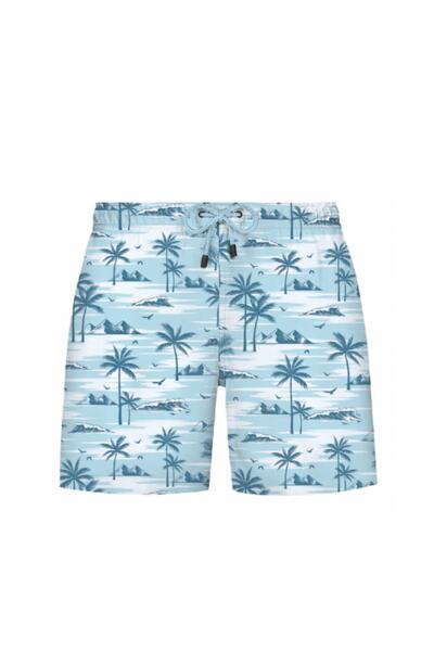 WESTMARK LONDON Ανοιχτό μπλε Tropical Island με τύπωμα Ανδρικό σορτς κολύμβησ...