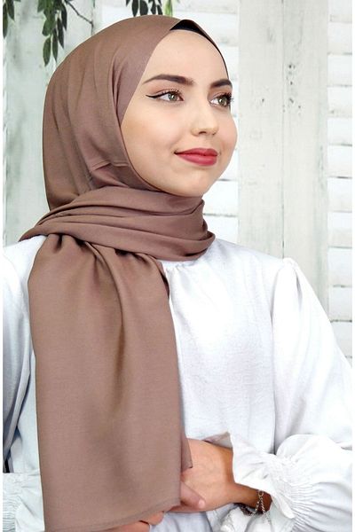 YALIN İPEK Solid Color Janjan Coton Shawl