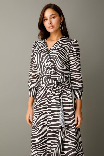 Moda İlgi Φόρεμα Modailgi Zebra με σχέδιο μαύρο