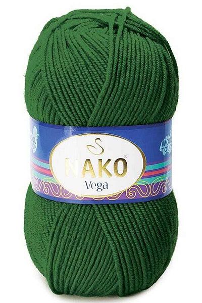 NAKO Vega 10665 - Pine Green 100g Hand Knitting Yarn
