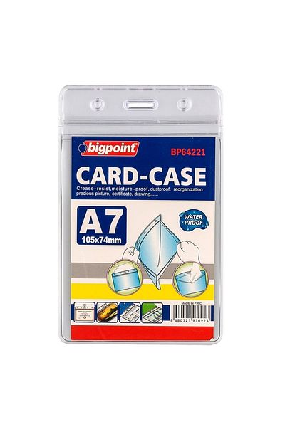 Bigpoint White A7 Vertical Lock Card Bag 74X105 mm 10 Pieces