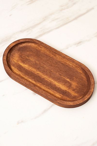 Reoona Natural Wooden Oil Pot and Soap Dish Stand