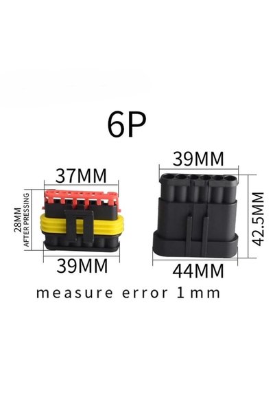 Generic Brand 6-Piece Waterproof Six Connector Socket Waterproof